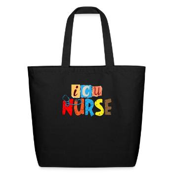 Nurse Nursing Stethoscope Icu Nurse - Eco-Friendly Cotton Tote - black - Front