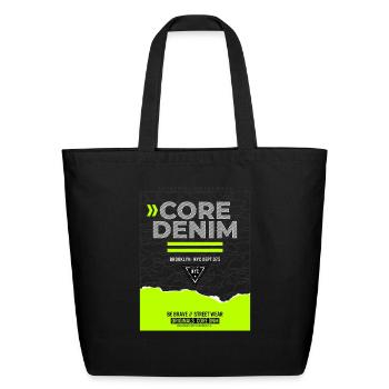 Core denim - Eco-Friendly Cotton Tote - black - Front