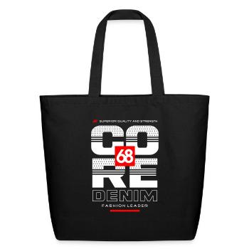 CORE DENIM - Eco-Friendly Cotton Tote - black - Front