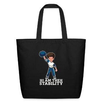 Cheerleading Cheerleader Base - Eco-Friendly Cotton Tote - black - Front