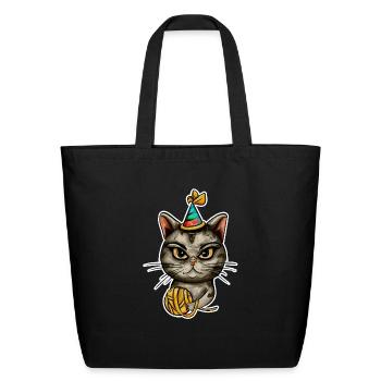 Shorthair cat, Funny Cat - Eco-Friendly Cotton Tote - black - Front