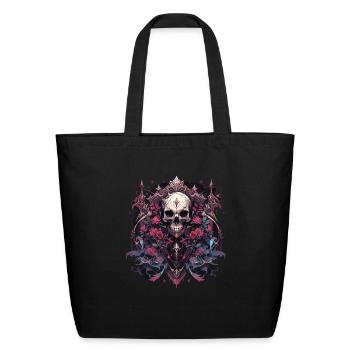 Totenkopf Skull Skulls Skull Skeleton - Eco-Friendly Cotton Tote - black - Front