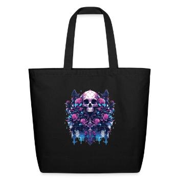 Totenkopf Skull Skulls Skull Skeleton - Eco-Friendly Cotton Tote - black - Front