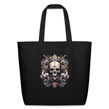 Totenkopf Skull Skulls Skull Skeleton - Eco-Friendly Cotton Tote - black - Front