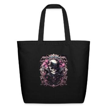 Totenkopf Skull Skulls Skull Skeleton - Eco-Friendly Cotton Tote - black - Front