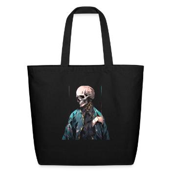 Totenkopf Skull Skulls Skull Skeleton - Eco-Friendly Cotton Tote - black - Front