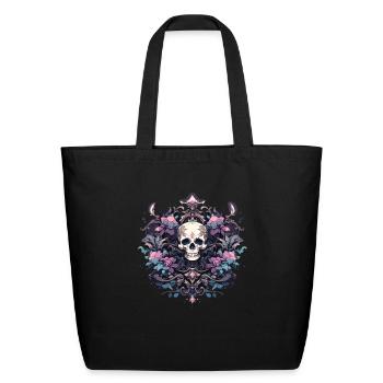 Totenkopf Skull Skulls Skull Skeleton - Eco-Friendly Cotton Tote - black - Front
