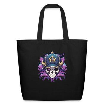 Totenkopf Skull Skulls Skull Skeleton - Eco-Friendly Cotton Tote - black - Front