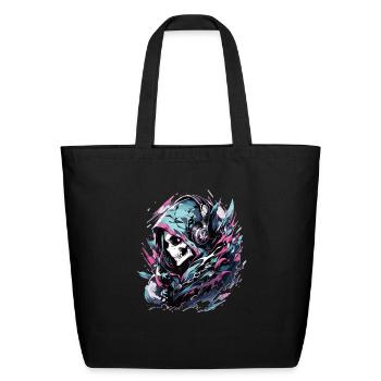 Totenkopf Skull Skulls Skull Skeleton - Eco-Friendly Cotton Tote - black - Front