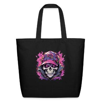 Totenkopf Skull Skulls Skull Skeleton - Eco-Friendly Cotton Tote - black - Front