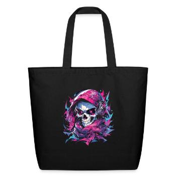 Totenkopf Skull Skulls Skull Skeleton - Eco-Friendly Cotton Tote - black - Front