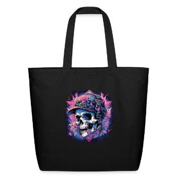 Totenkopf Skull Skulls Skull Skeleton - Eco-Friendly Cotton Tote - black - Front
