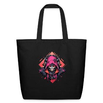 Totenkopf Skull Skulls Skull Skeleton - Eco-Friendly Cotton Tote - black - Front