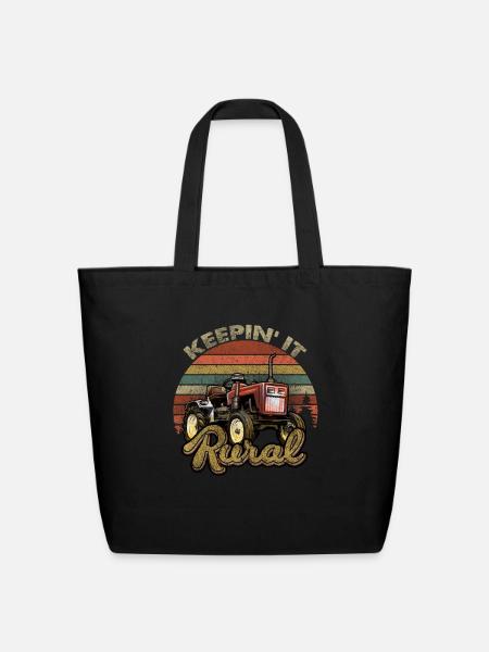 Keeping It Rural - Eco-Friendly Cotton Tote - black