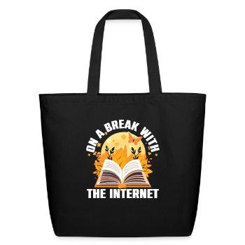 Digital Detox Mobile Phone Fasting Go Offline - Eco-Friendly Cotton Tote - black - Front