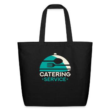 Catering Service Caterer Food Chef Waiter - Eco-Friendly Cotton Tote - black - Front