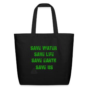 ecology - Eco-Friendly Cotton Tote - black - Front