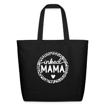 inked Mom - Eco-Friendly Cotton Tote - black - Front