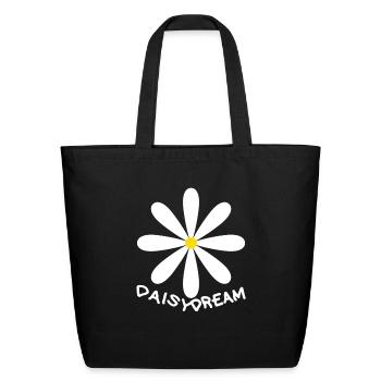 Daisy Dream - Eco-Friendly Cotton Tote - black - Front