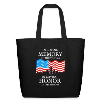911 in loving memory - Eco-Friendly Cotton Tote - black - Front