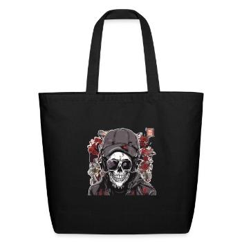 Skulls Skull Totenschädel Skull Bones - Eco-Friendly Cotton Tote - black - Front