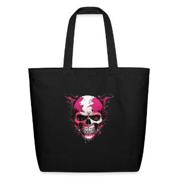 Skulls Skull Totenschädel Skull Bones - Eco-Friendly Cotton Tote - black - Front