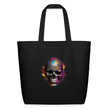 Skulls Skull Totenschädel Skull Bones - Eco-Friendly Cotton Tote - black - Front