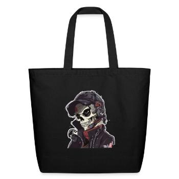 Skulls Skull Totenschädel Skull Bones - Eco-Friendly Cotton Tote - black - Front