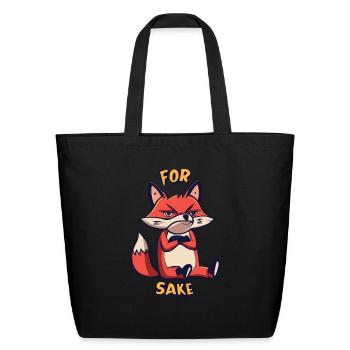 Witty For Sake Pun Animal Lover Sassy Statement - Eco-Friendly Cotton Tote - black - Front
