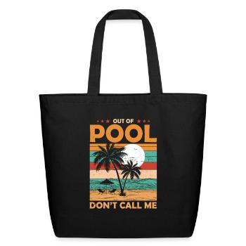 Lifeguard Retirement Out Of Pool Retired Lifeguard - Eco-Friendly Cotton Tote - black - Front