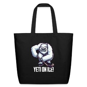 Yeti On Ice - Eco-Friendly Cotton Tote - black - Front