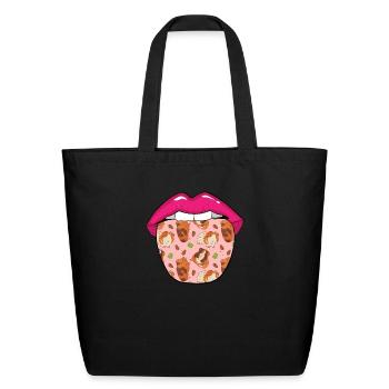 Guinea Pig Cavy Tongue - Eco-Friendly Cotton Tote - black - Front
