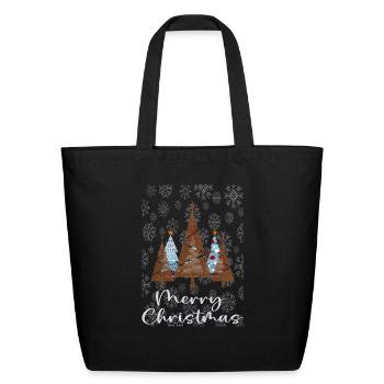 Santa Claus Merry Christmas santa teeshirts - Eco-Friendly Cotton Tote - black - Front