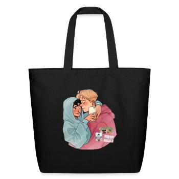 Heartstopper hand selfie - Eco-Friendly Cotton Tote - black - Front