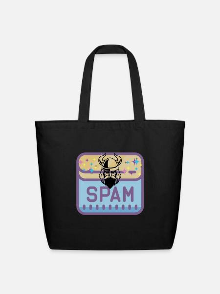 Wonderful Spam Viking Vintage Retro British Comedy - Eco-Friendly Cotton Tote - black