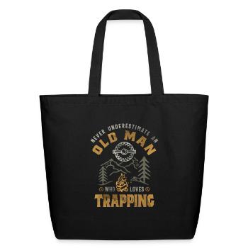 Trapping Trap Hunting Trapper - Eco-Friendly Cotton Tote - black - Front
