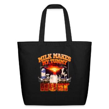 Milk Makes my Tummy hurt - Eco-Friendly Cotton Tote - black - Front