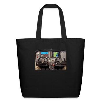 Dual Screen Flight Deck - Eco-Friendly Cotton Tote - black - Front