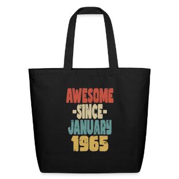 Awesome January 1957 - Eco-Friendly Cotton Tote - black - Front