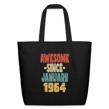 Awesome January 1956 - Eco-Friendly Cotton Tote - black - Front