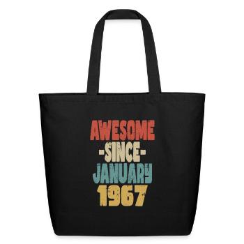 Awesome January 1959 - Eco-Friendly Cotton Tote - black - Front