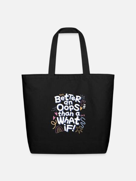 Cheerful Optimism Quip - Eco-Friendly Cotton Tote - black