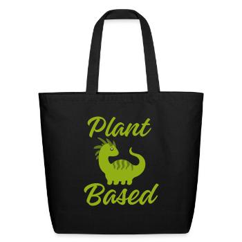Plant Based - Eco-Friendly Cotton Tote - black - Front