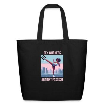 Sex workers against fascism - Eco-Friendly Cotton Tote - black - Front