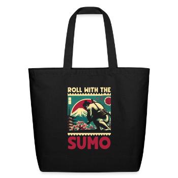 Sumo Wrestler Japanese Wrestling Sumo Wrestling - Eco-Friendly Cotton Tote - black - Front