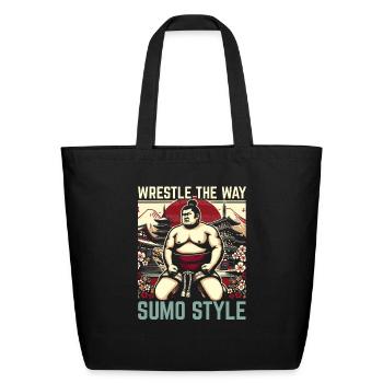 Sumo Wrestler Japanese Wrestling Sumo Wrestling - Eco-Friendly Cotton Tote - black - Front
