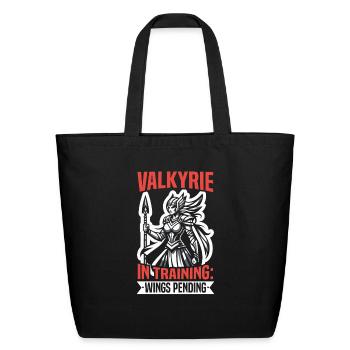 Valkyrie Warrior Odin Valkyrja Norse Mythology - Eco-Friendly Cotton Tote - black - Front