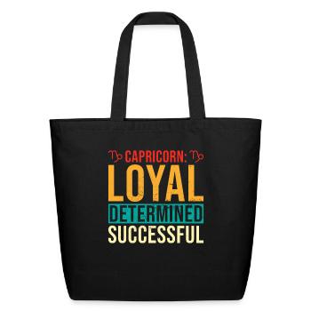 Capricorn Character Zodiac Star Sign Capricorn - Eco-Friendly Cotton Tote - black - Front