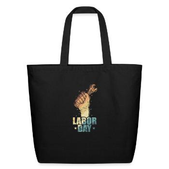 Labor Day Heroes in America - Eco-Friendly Cotton Tote - black - Front