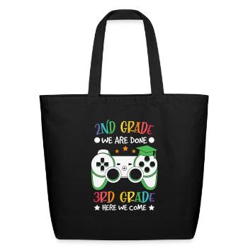 2nd GRADE done 3rd grade - Eco-Friendly Cotton Tote - black - Front